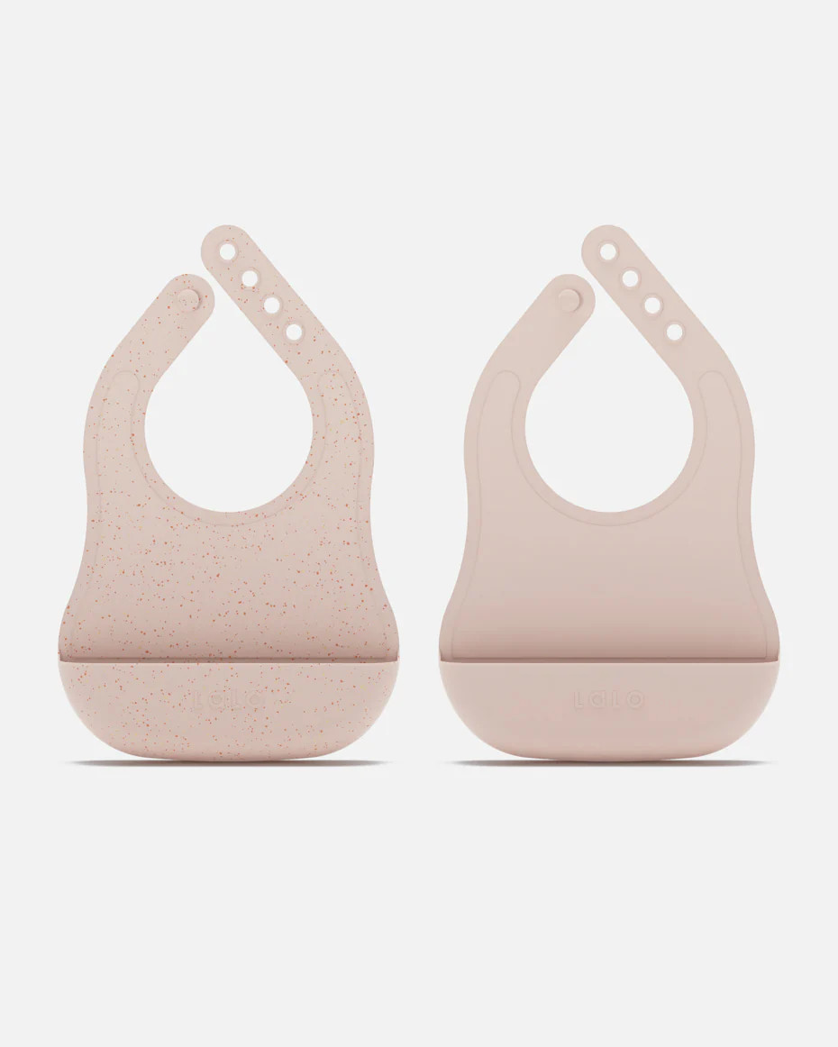 Lalo Silicone Bib (2-pack) | Non-toxic Super Soft Silicone | Lalo