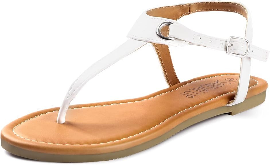 SANDALUP Women's Thong Flat Sandals T-Strap Summer Shoes with Buckle | Amazon (US)