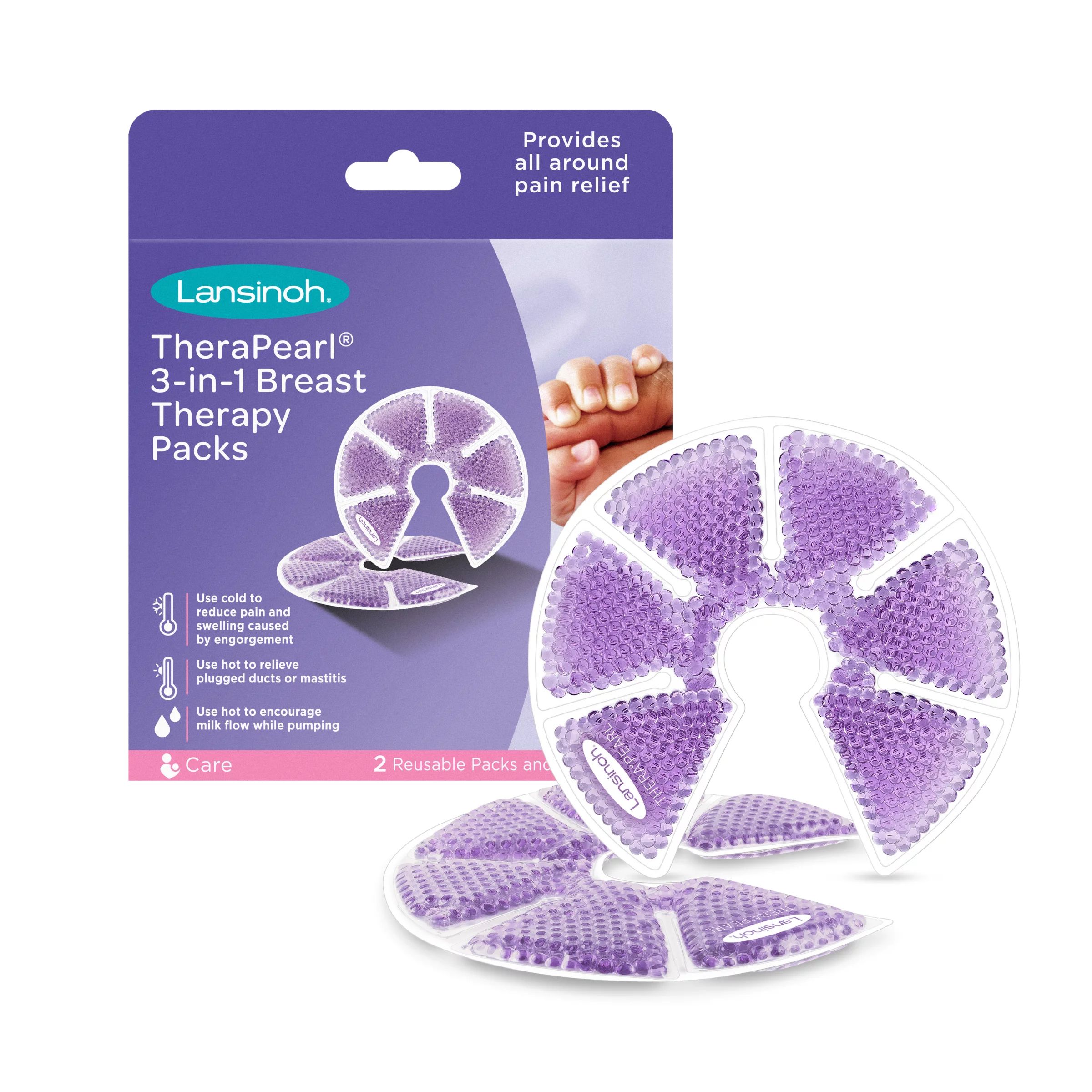 Lansinoh TheraPearl 3-in-1 Breast Therapy Pack with Covers, 2 Pack | Walmart (US)