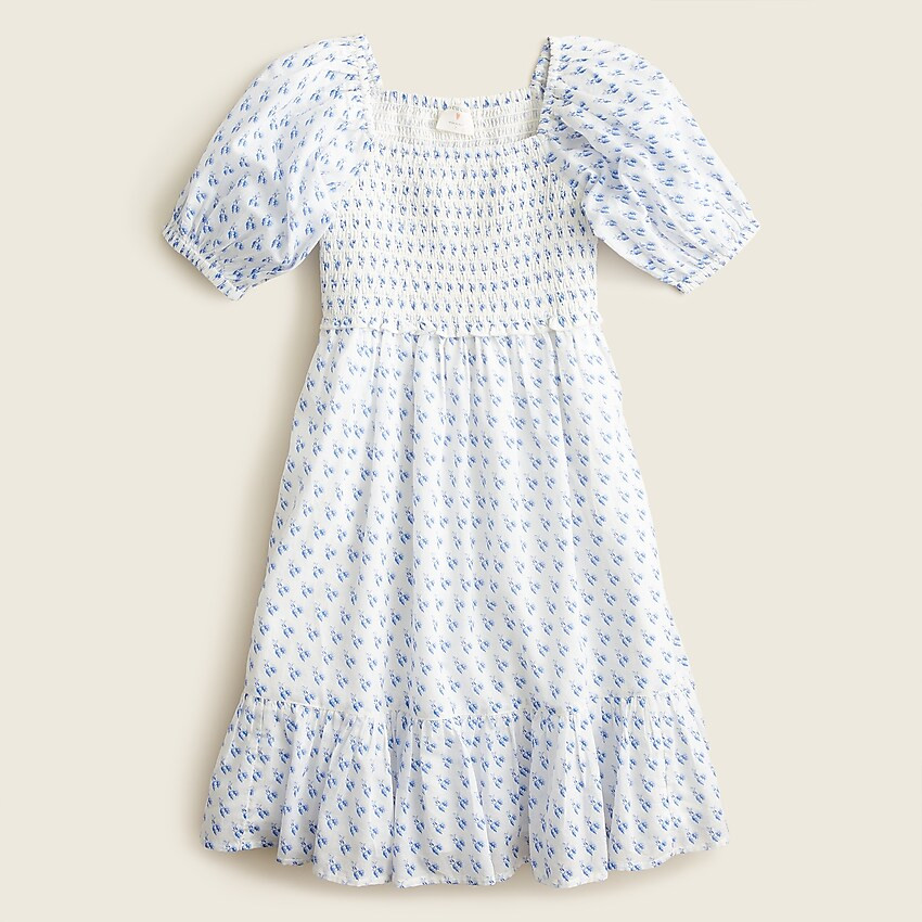 Girls' tiered puff-sleeve dress in floralItem BG185 
 
 
 
 
 There are no reviews for this produ... | J. Crew US