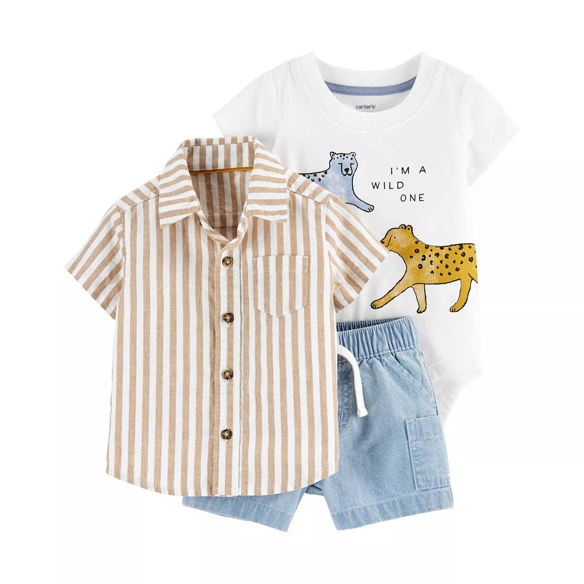 Baby Boy Carter's Tiger Bodysuit, Shirt & Shorts Set | Kohl's