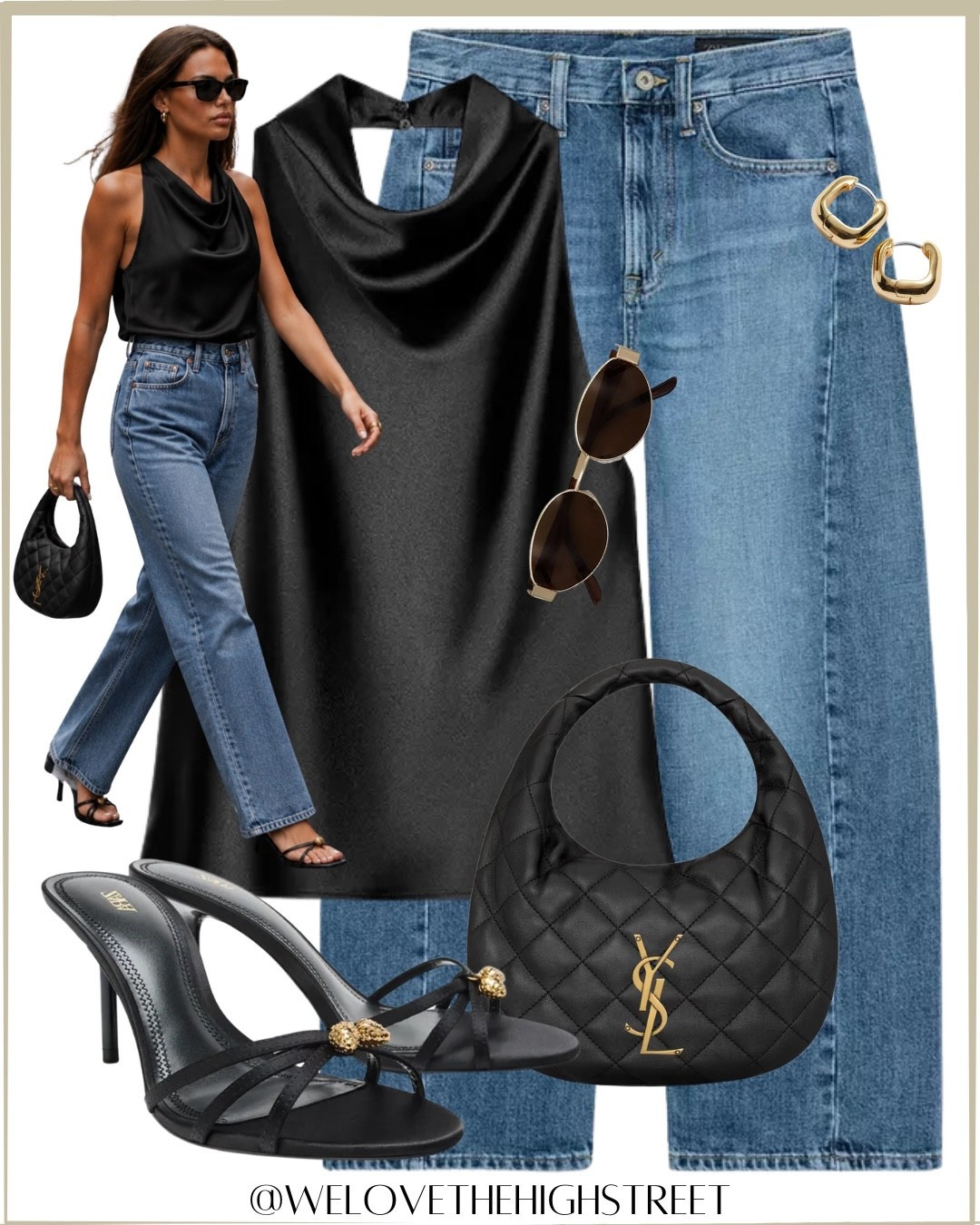 SATIN HALTER NECK TOP