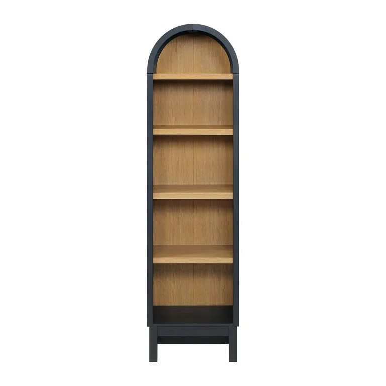 Better Homes & Gardens Juliet Narrow Arch Bookcase, Rich Black Finish - Walmart.com | Walmart (US)
