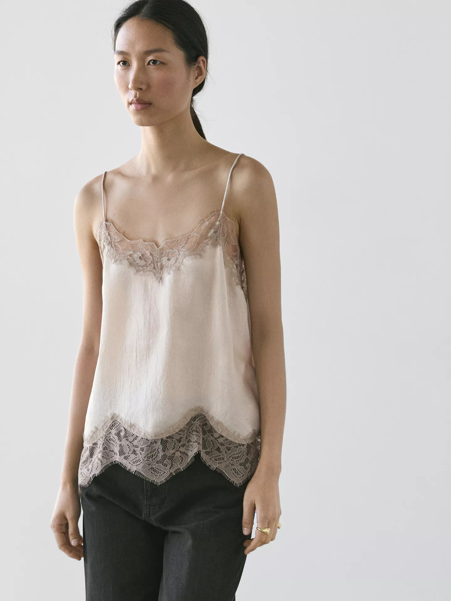 Creased-effect top | Massimo Dutti UK