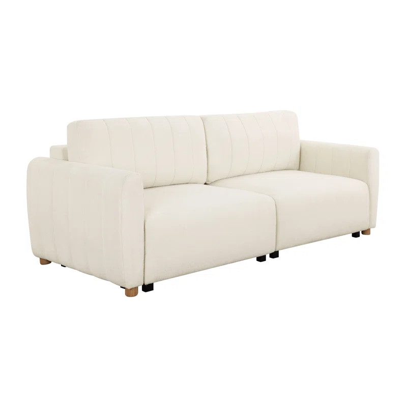 Serta Lowry Queen Size Channel Tufted Convertible Sleeper Sofa | Wayfair North America