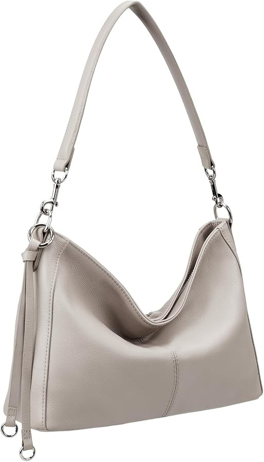 befen Genuine Leather Hobo Bags for Women, Anti Theft Soft Leather Shoulder Handbags Purses Light... | Amazon (US)