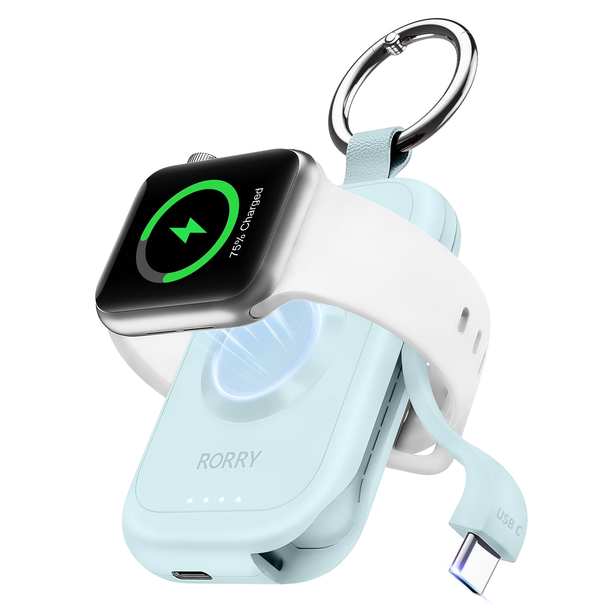 RORRY Portable Charger for Apple Watch, 2500mAh Fast Charging for iWatch Charger, Travel Essentia... | Amazon (US)