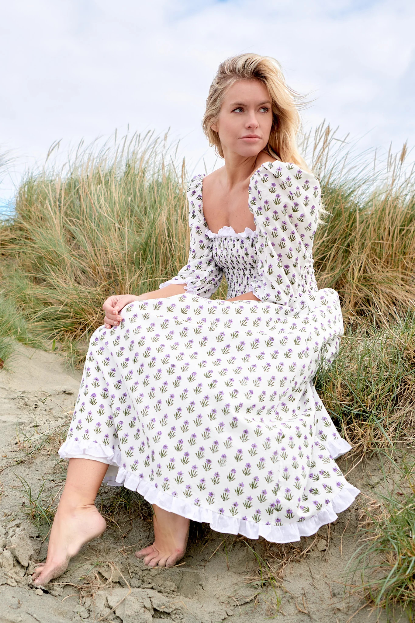 Lavinia Dress in Iris | Neve and Noor