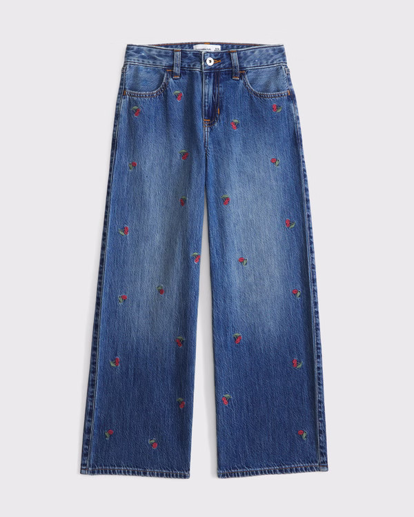 high rise ultra wide leg jeans | Abercrombie & Fitch (US)