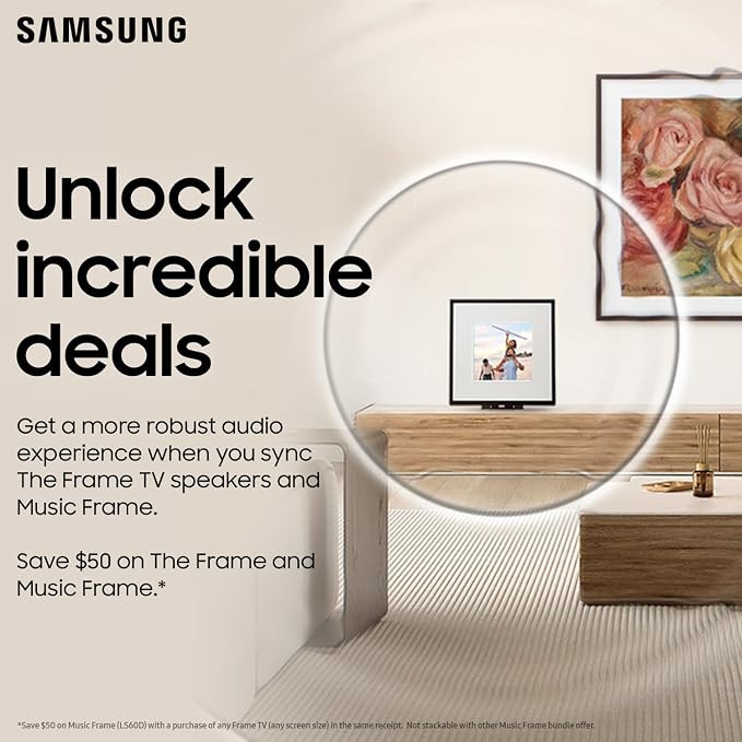 SAMSUNG 65-Inch Class QLED 4K LS03D The Frame Series Quantum HDR Smart TV w/Dolby Atmos, Art Mode... | Amazon (US)