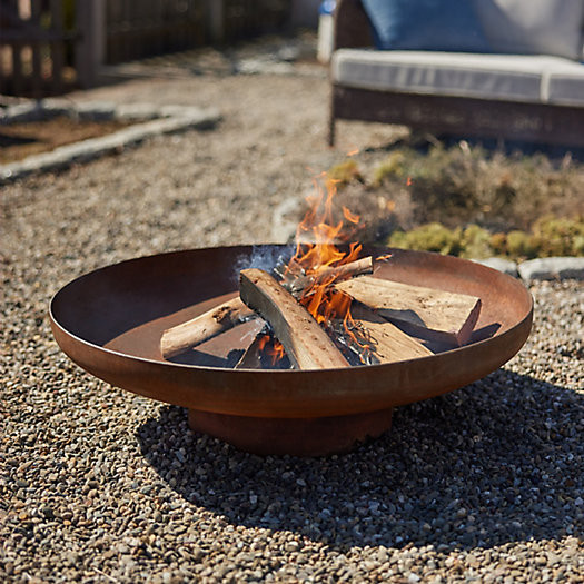 Weathering Steel Round Bowl Fire Pit | Terrain