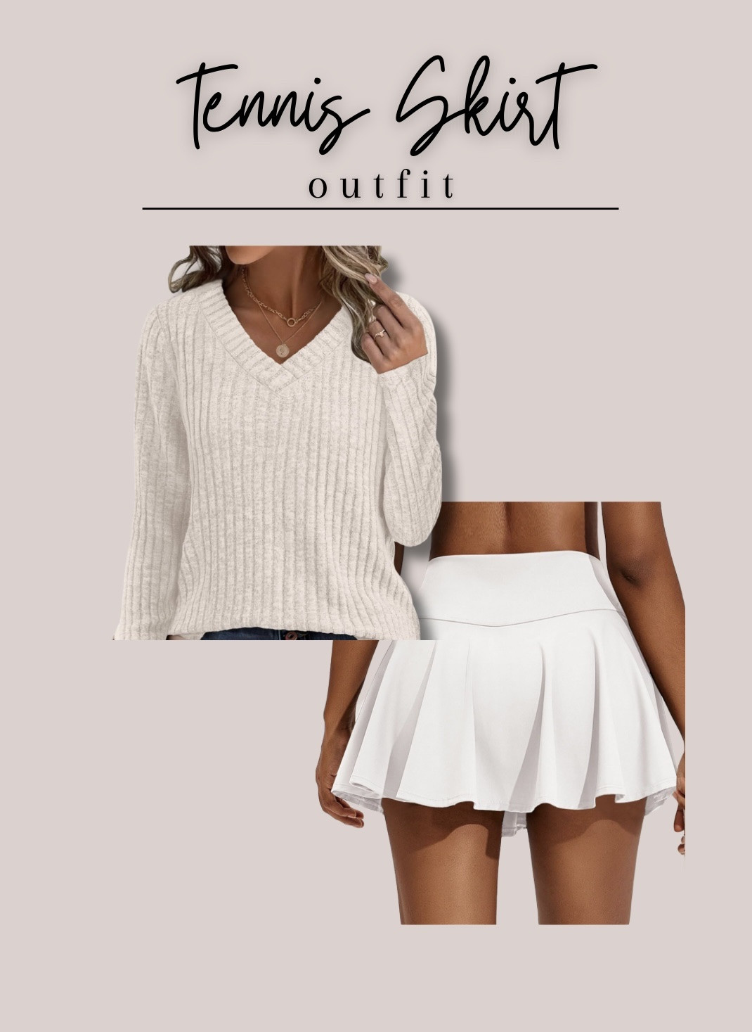 Tennis skirt outfit 