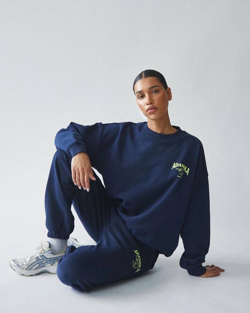 Oversized Sweatshirt - Navy Blue | Adanola UK