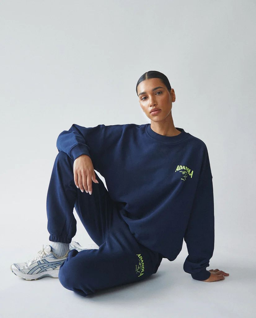 Oversized Sweatshirt - Navy Blue | Adanola UK