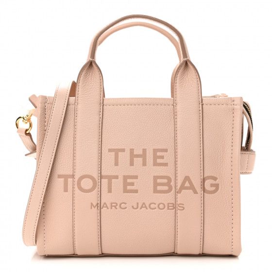 MARC JACOBS Grained Calfskin Mini The Tote Bag Rose Dust | FASHIONPHILE | Fashionphile