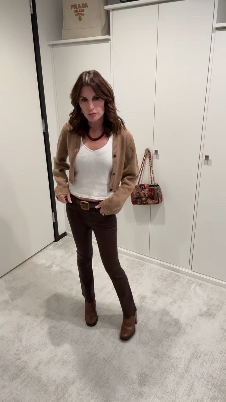 Switching out denim for leather pants from Frame. Cropped cardigans are having a moment this season and I’m here for it!!

❤️ EAB

#LTKStyleTip #LTKShoeCrush #LTKSeasonal