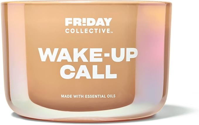 Friday Collective Wake-Up Call Candle, Sweet & Spicy Scented, Made with Essential Oils, 3 Wicks, ... | Amazon (US)