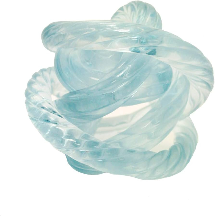 Beachcombers Glass Frosted Knot Dark Teal Blue Coastal Beach Nautical Decor Decoration Blue | Amazon (US)