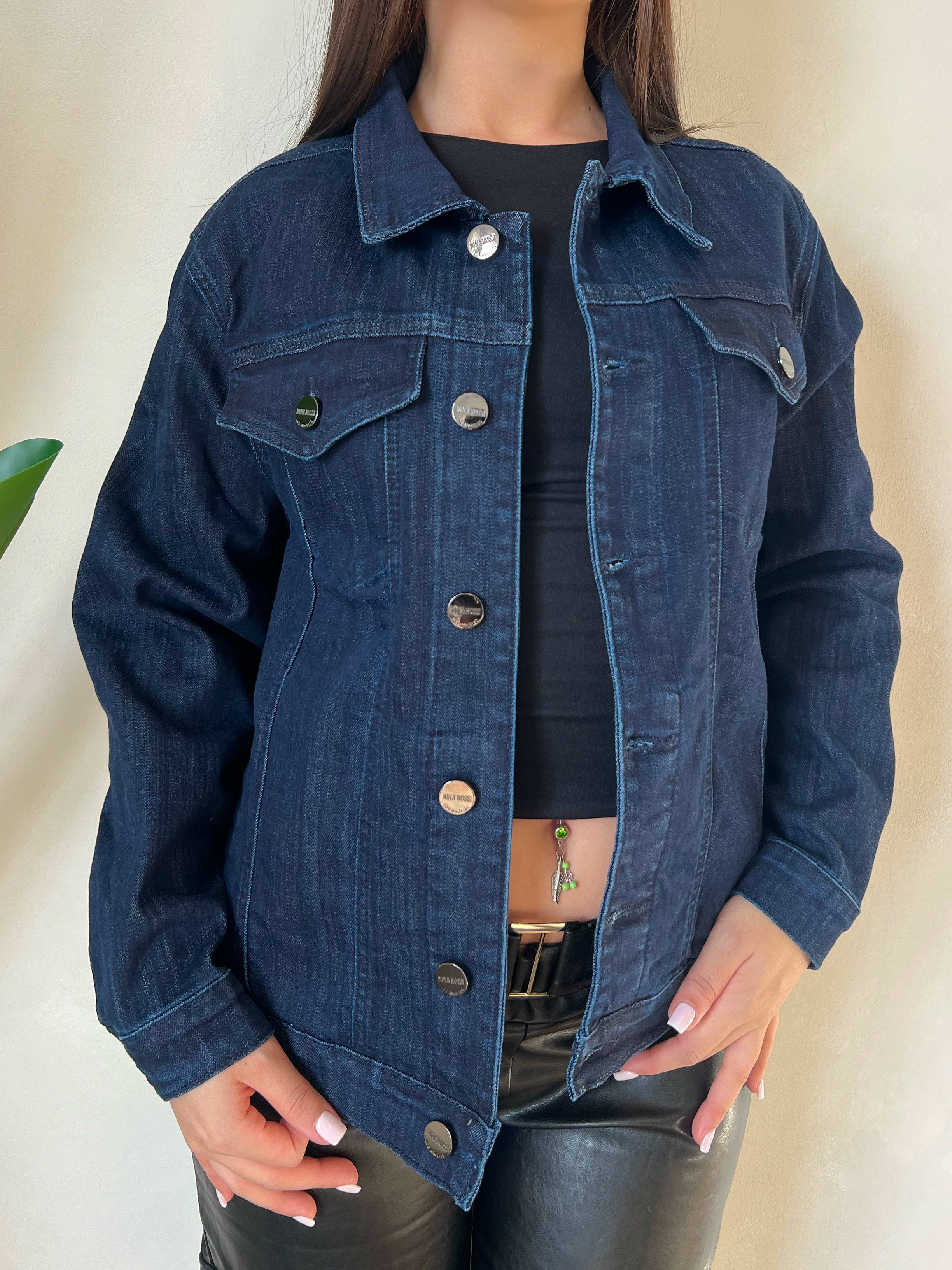 Carolyn Denim Jacket (Dark Denim) Medium | Laura's Boutique, Inc