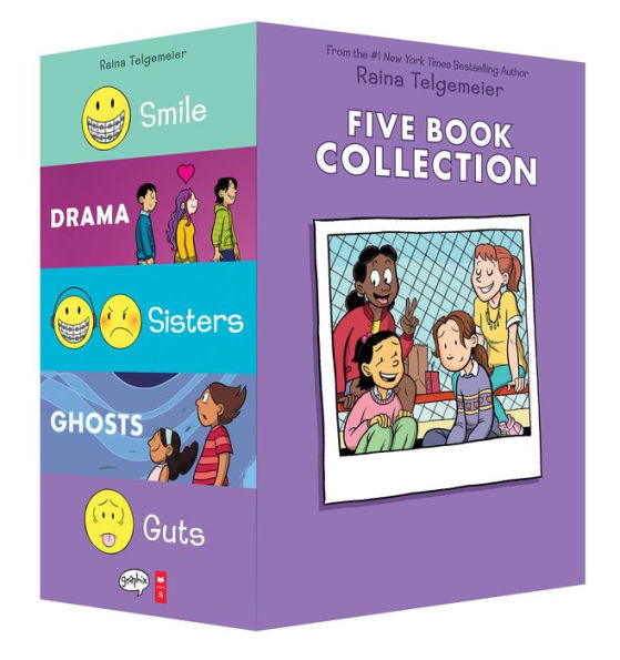 Raina Telgemeier Collection Box Set (Smile, Drama, Sisters, Ghosts, Guts) | Barnes & Noble