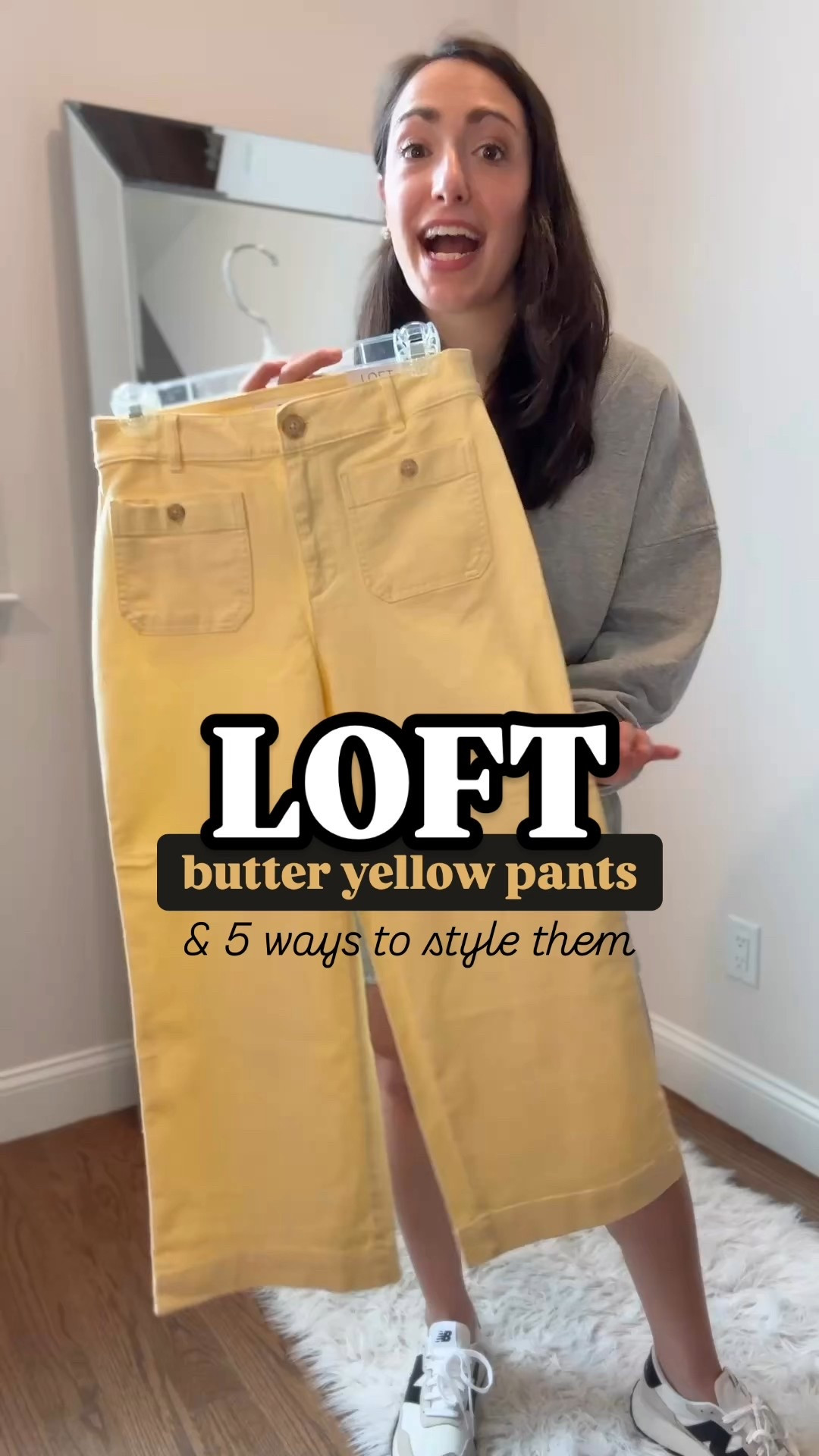 Loft Palmer pants in butter yellow and how to style them! Perfect for spring & summer workwear  
Sizing- 
Size 26 in pants (tts)
1) graphic tee: small
2) floral blouse: XS
3) white cardigan: small
4) denim tank (small but need XS)
5) light blue sweater: small

#LTKWorkwear #LTKSaleAlert #LTKWatchNow