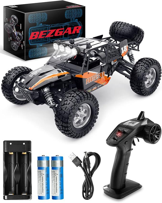BEZGAR HB121 Hobby Grade 1:12 Scale RC Trucks, 4WD High Speed 45 Km/h All Terrains Electric Toy O... | Amazon (US)