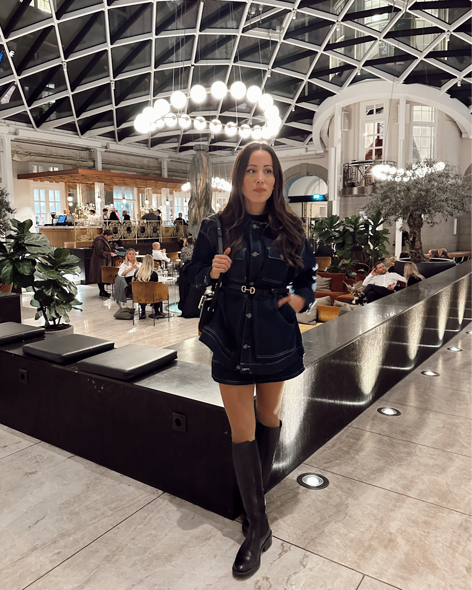 Dark denim on denim for a day to night look that works for exploring a European city but also a night out on the town for dinner with friends. The trick to this jacket is cinching the waist with a thin belt. Layer with a long sleeve shirt for added warmth if in cold climates. (Not shown: oversize black coat). Can’t wait to wear this again but to work next! 

Jacket: Stradivarius
Skirt: Stradivarius
Belt: Massimo Dutti
Nylons: Calzedonia
Boots: Massimo Dutti
Bag: Furla
Earrings: Stradivariuss


#LTKTravel #LTKWorkwear #LTKStyleTip