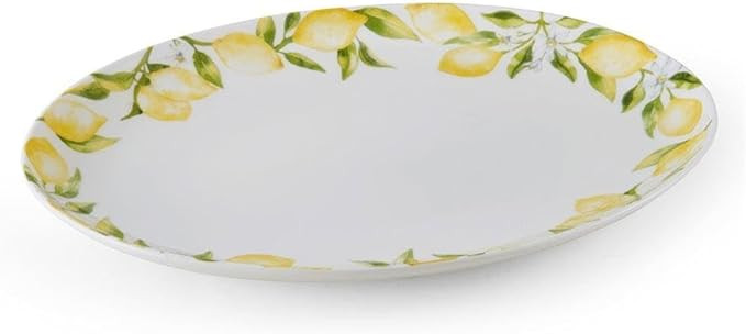 Mikasa Lemons Oval Bone China Lightweight Chip Resistant Serving Platter, 14-Inch, Multicolor | Amazon (US)