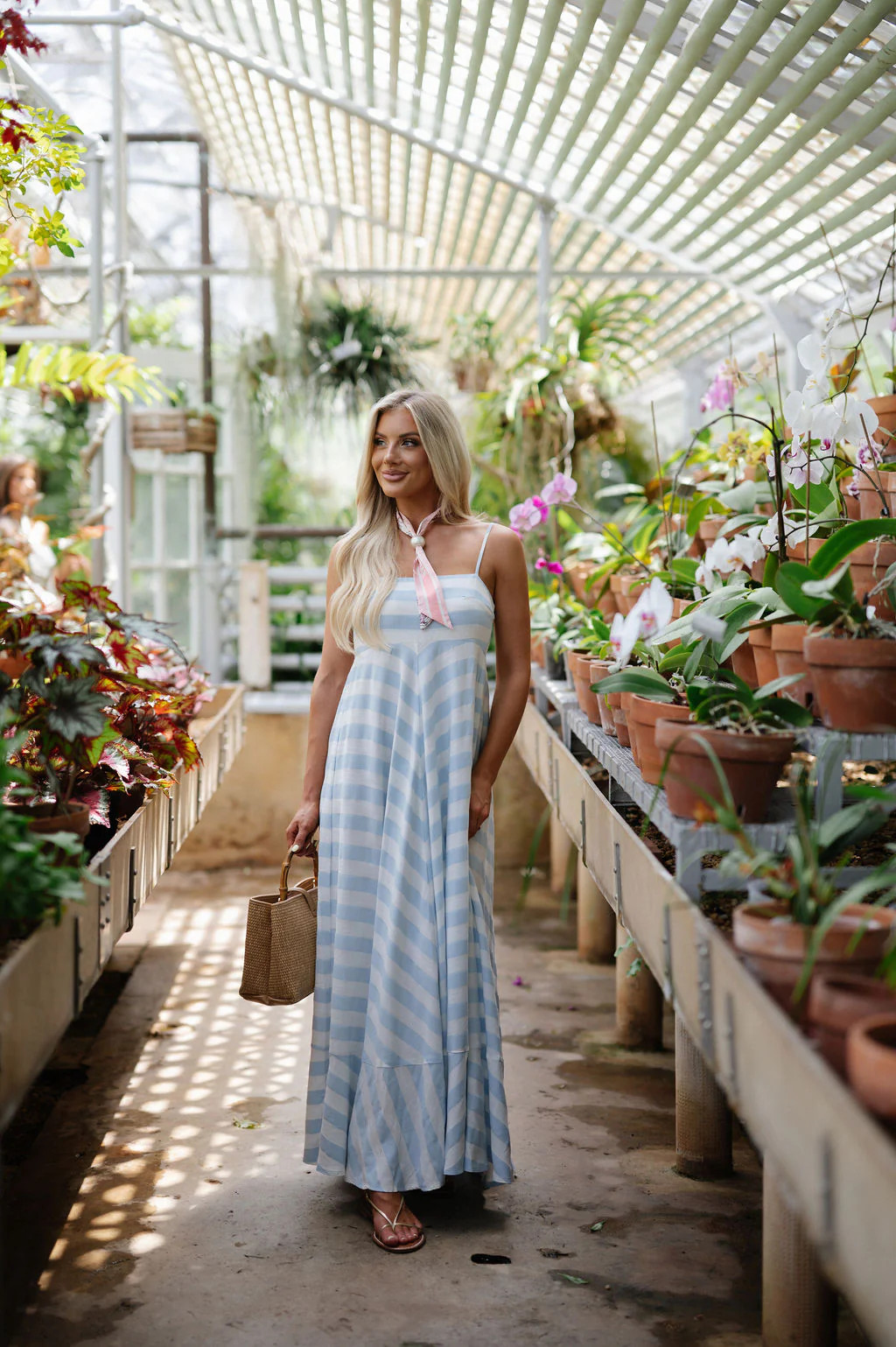 Sharlotte Stripe Dress-Light Blue | These Three