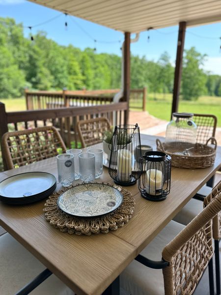 Outdoor Summer Dining Essentials! ☀️ I got this new outdoor dining set from Lowe’s so naturally I had to grab a few fun items to make it more homey! All of these are affordable options! 

#LTKSeasonal #LTKSaleAlert #LTKHome