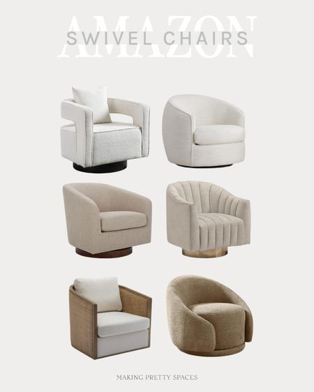 Shop this Amazon swivel chairs! Accent chair, living room, great room, amazon finds, amazon furniture, spring home, home, swivel chair, neutral accent chair

#LTKsalealert #LTKhome #LTKstyletip