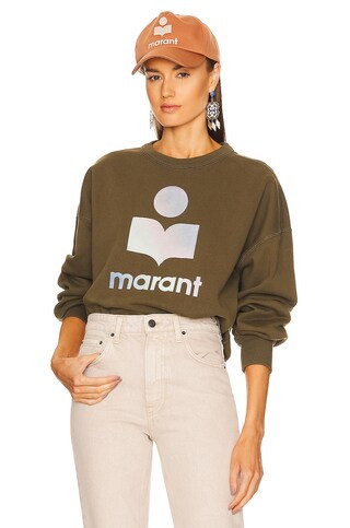 Isabel Marant Etoile Mindy Sweatshirt in Khaki from Revolve.com | Revolve Clothing (Global)