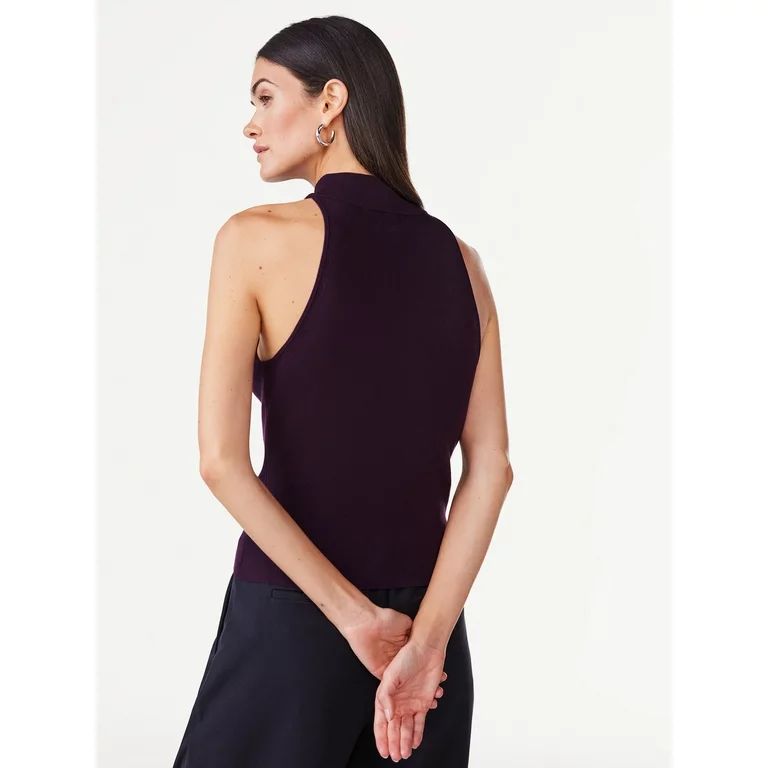 Scoop Women’s Sleeveless Halter Neck Sweater, Sizes XS-XXL | Walmart (US)