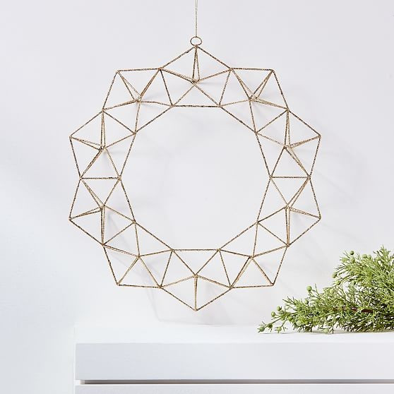 Glitter Geo Wreath | West Elm (US)