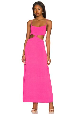 Free People Piper Midi Dress in Fuchsia from Revolve.com | Revolve Clothing (Global)