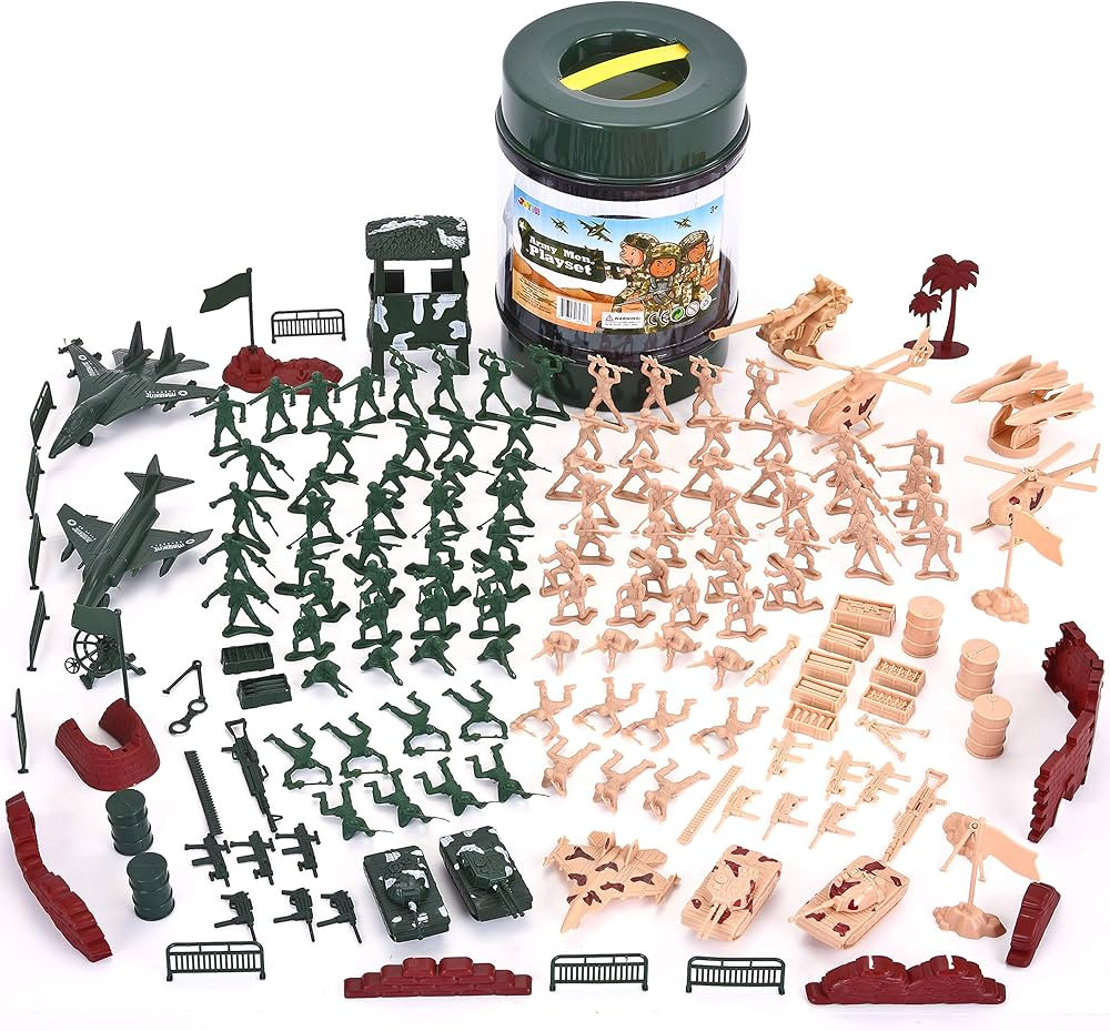 JOYIN 164 Piece Military Soldier Playset Army Men Play Bucket Army Action Figures Battle Group De... | Amazon (US)