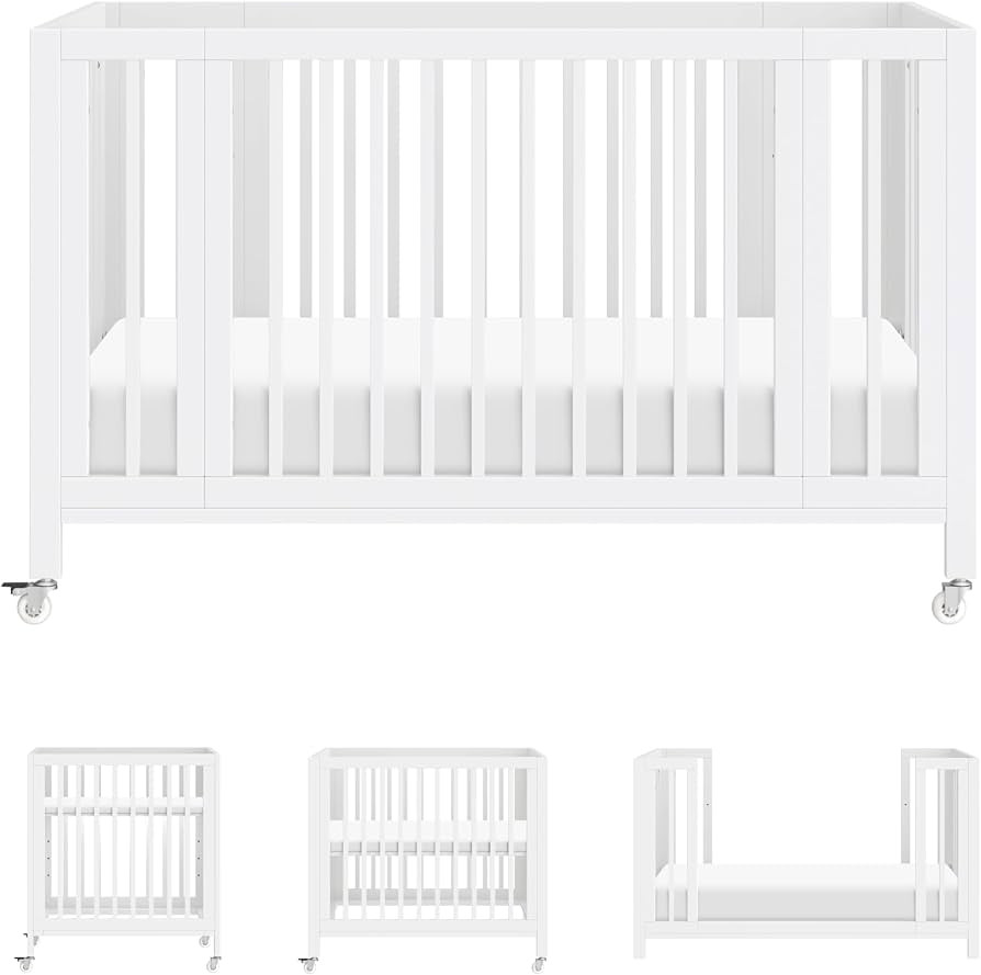 Babyletto Rolli All-Stages 9-in-1 Convertible Baby Crib, White | Amazon (US)