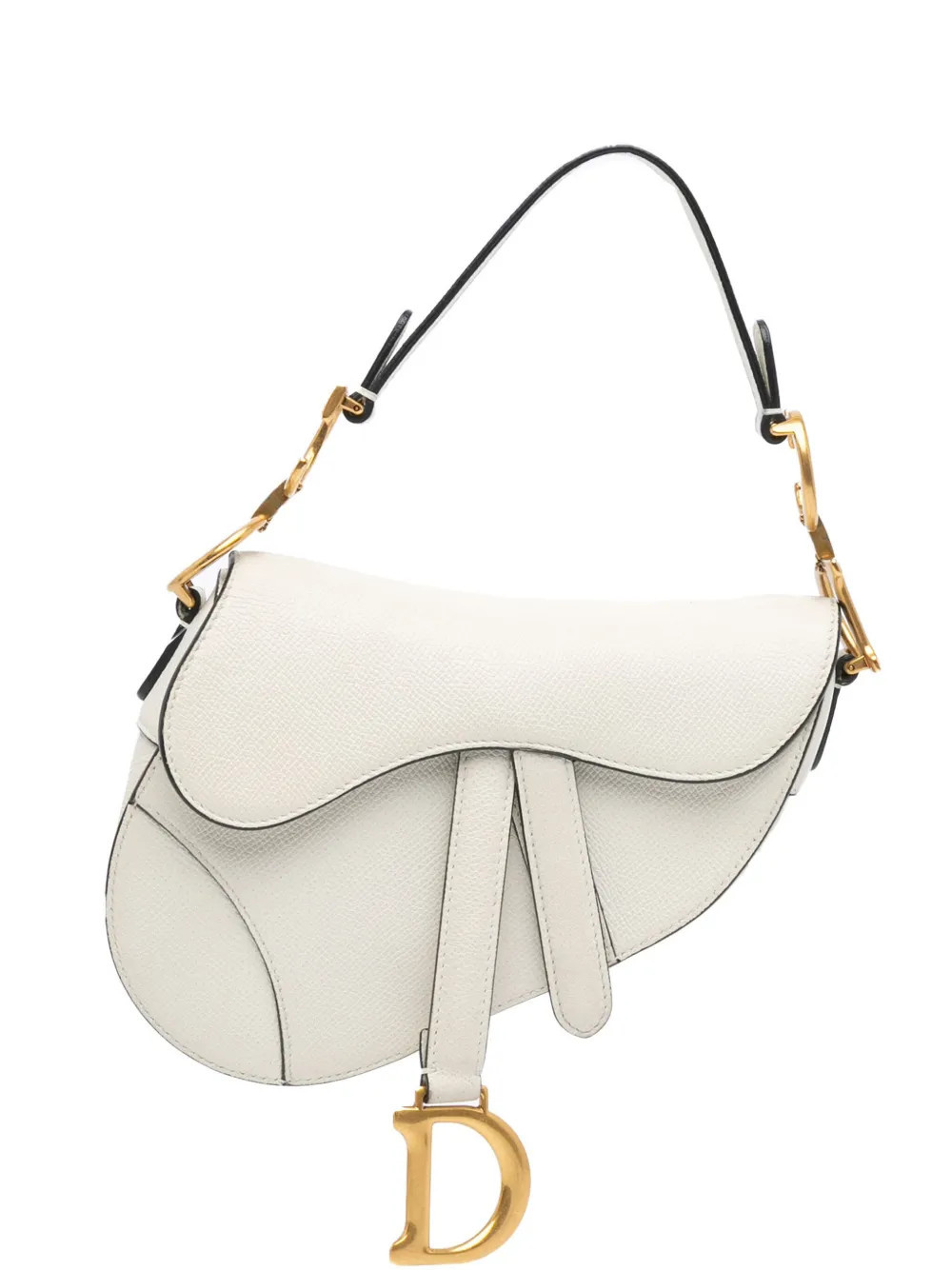 Christian Dior Pre-Owned 2020 Mini Leather Saddle satchel - White | Farfetch Global