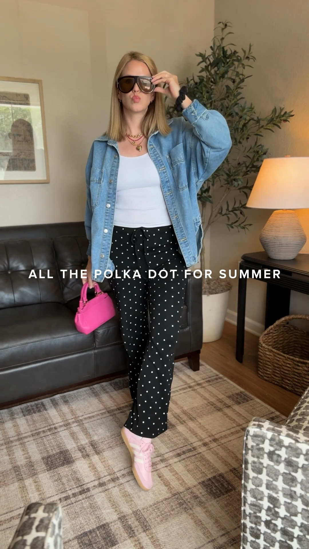 Loving these comfy polkadot pants  ￼