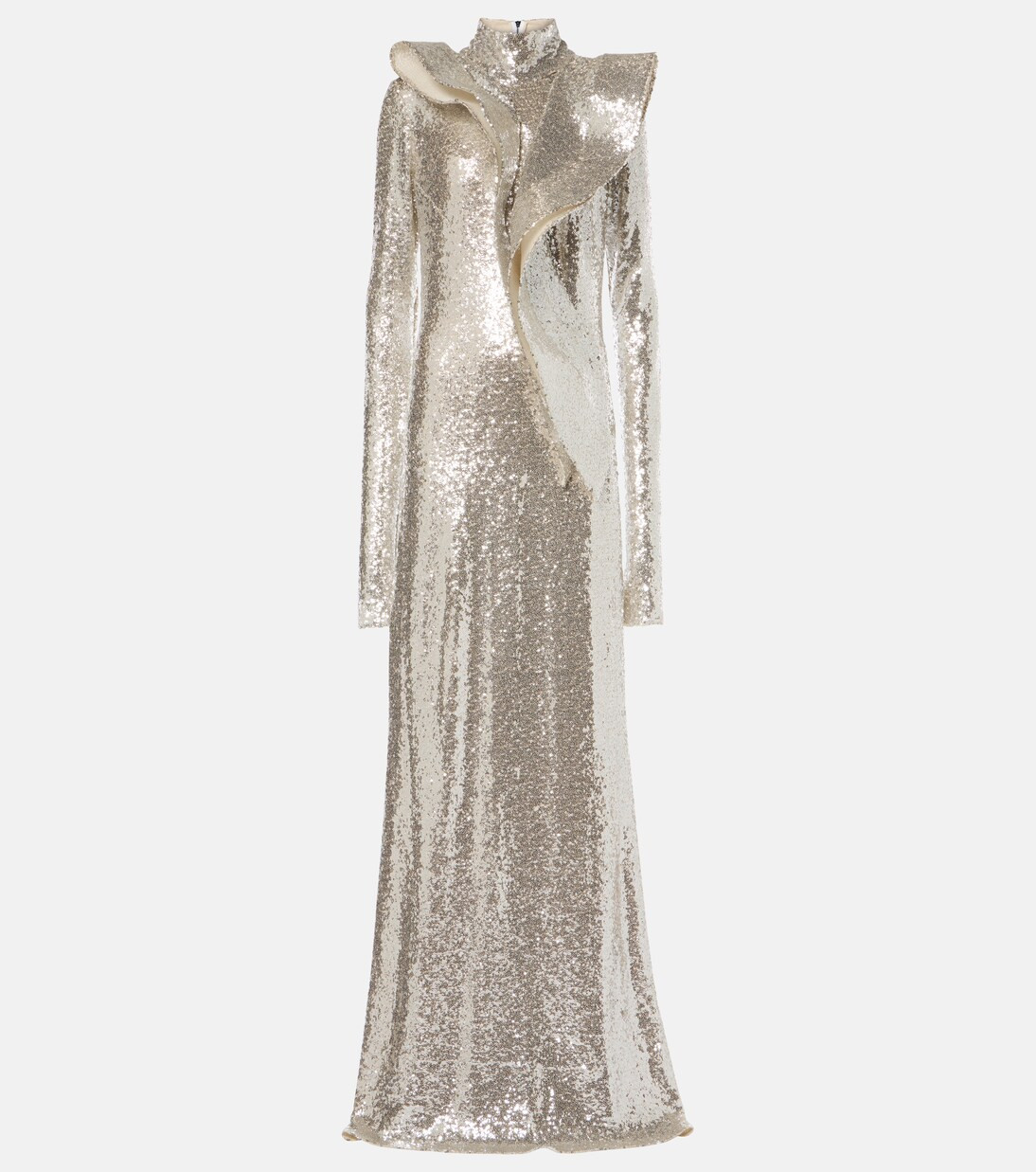 Orbital ruffled sequined gown | Mytheresa (UK)