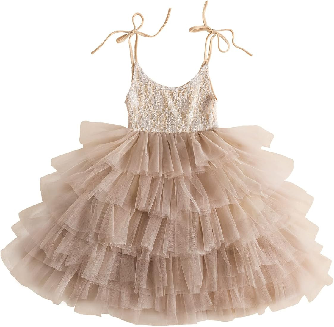Amazon.com: TTYAOVO Girls Flower Sleeveless Strap Princess Layered Dress Size 100(2-3 Years) 1901... | Amazon (US)