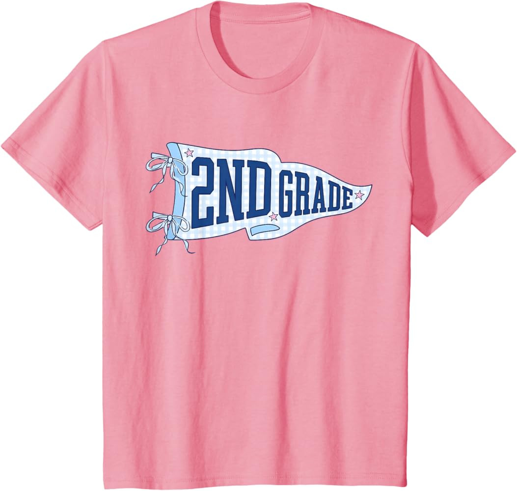 Second Grade Teacher 2nd Grade Pennant Flag Back to School T-Shirt | Amazon (US)