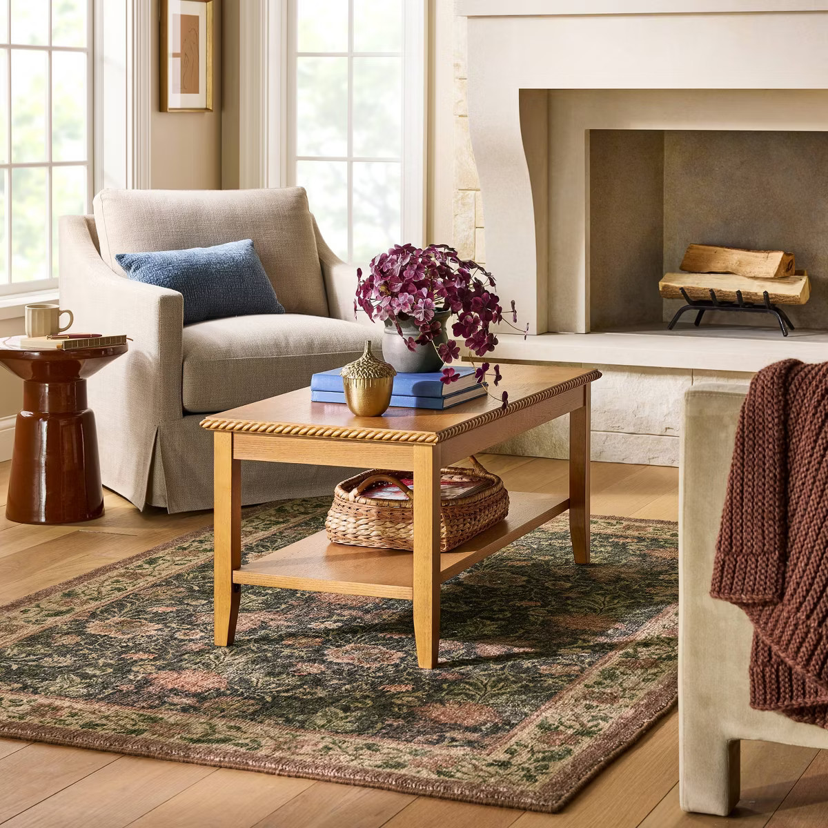 14" Fall Floral Trailing Artificial Arrangement Purple - Threshold™ designed with Studio McGee | Target