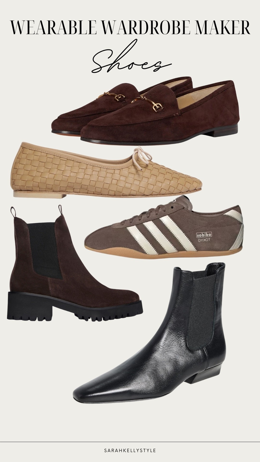 🖤 5 Shoes That Will Build Your Entire Wardrobe

If you’re overwhelmed with your closet, start from the ground up.
Shoes are the easiest place to begin building a wearable wardrobe — they always fit, they’re outfit-extenders, and they give you the most style mileage for your spend.

These are the 5 core pairs I recommend every woman have in her closet for real life — from work to weekends to travel

#LTKmomlife #LTKOver40 #LTKSeasonal