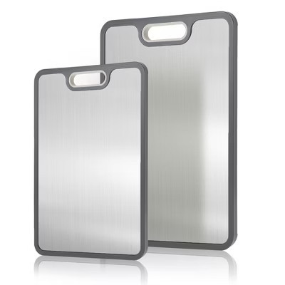 Unique Bargains Double-Sided Pure Titanium Cutting Board Gray Beige 2Pcs | Target