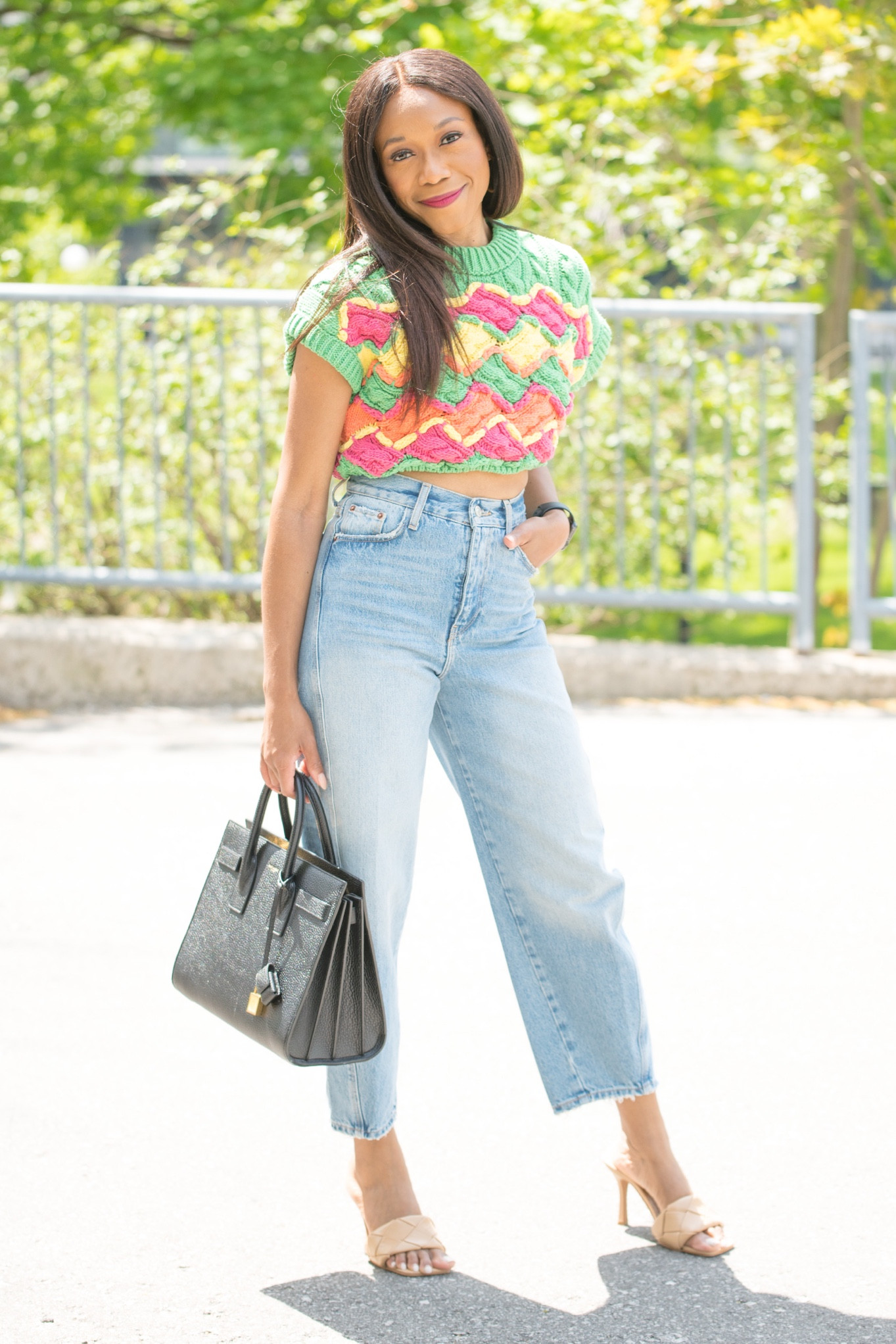 I stepped out of my comfort zone and gave these barrel jeans a try and I really like them! This is your sign to try something new 😉 - Happy Tuesday everyone! 

Barrel Jeans, Frame Denim, knit top, crop top, Sac De Jour, Saint Laurent, YSL, sandals. Spring Outfit, summer Outfit, high waisted jeans, luxury bag, designer bag

#LTKstyletip #LTKSeasonal #LTKFind