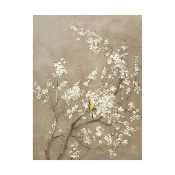 White Cherry Blossom I Neutral Crop Bird Flower and Botanical Print Wall Art By Danhui Nai - Walm... | Walmart (US)