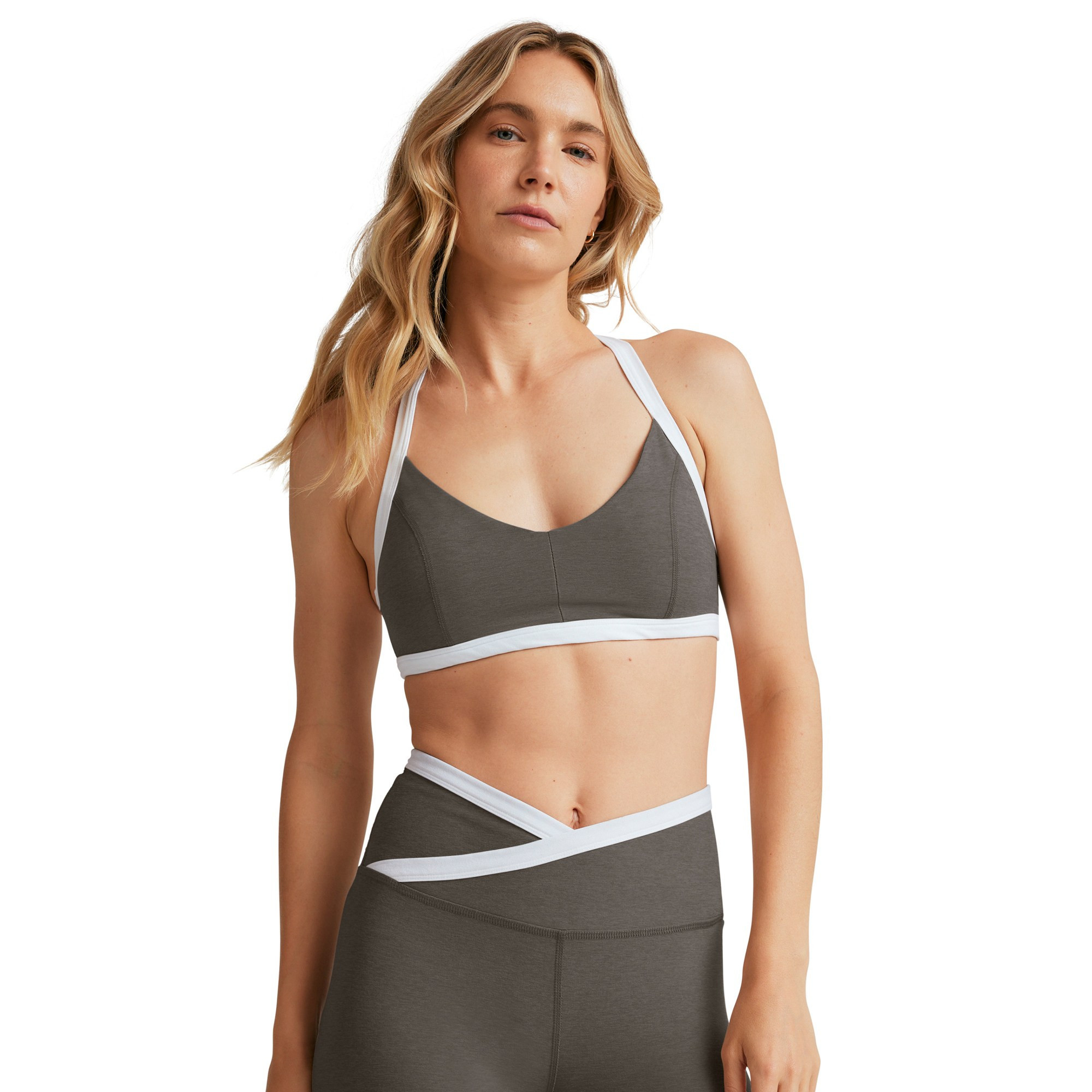 Beyond Yoga Women's Spacedye Outlines Bra Gray L | REI
