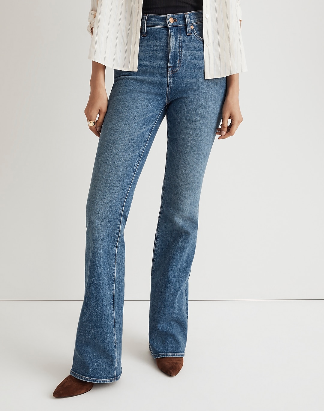 Skinny Flare Jeans in Calvino Wash: Crease Edition | Madewell