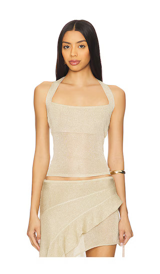 Palisades Halter in Oyster | Revolve Clothing (Global)